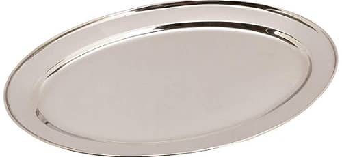 Winco OPL-18 Stainless Steel Oval Platter